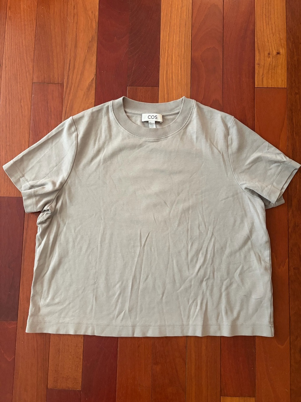 COS Grey Crew Neck T-Shirt Size Large